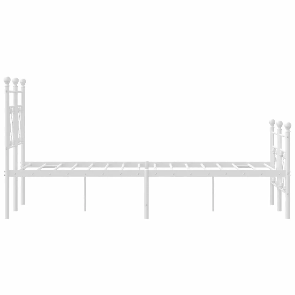 vidaXL Metalowa rama łóżka 120x200 cm biała