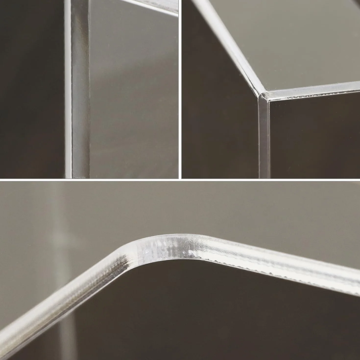 QWORK® Nowoczesne akrylowe pudełko na chusteczki 14 * 14 * 14 cm - białe, kwadratowe pudełko na chusteczki do twarzy do łazienki, kuchni