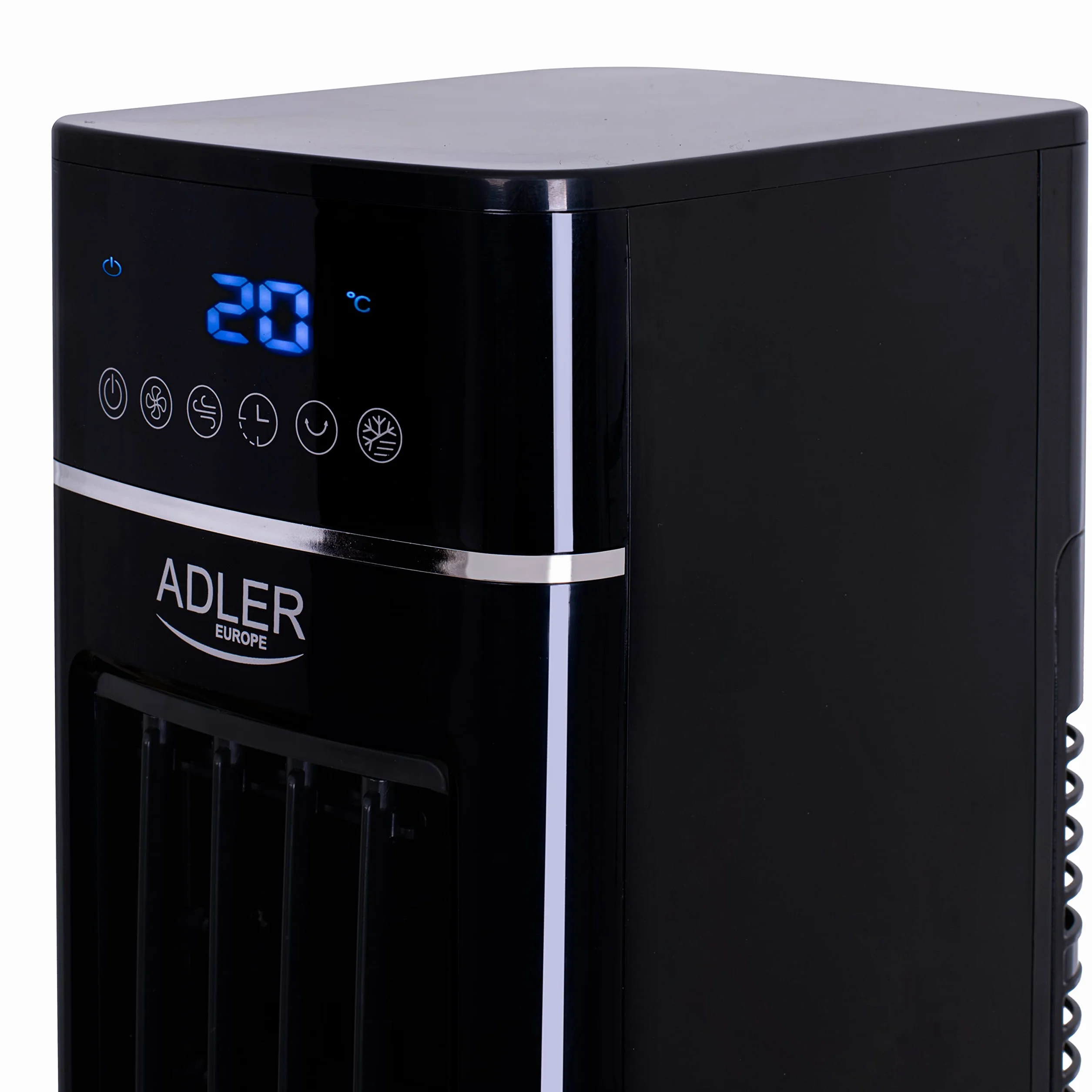 ADLER AD 7859 klimatyzator kolumnowy 3 w 1, 320 W, wentylator kolumnowy, klimatyzator kolumnowy z panelem dotykowym LCD, wentylator kolumnowy z 3 trybami pracy wentylatora