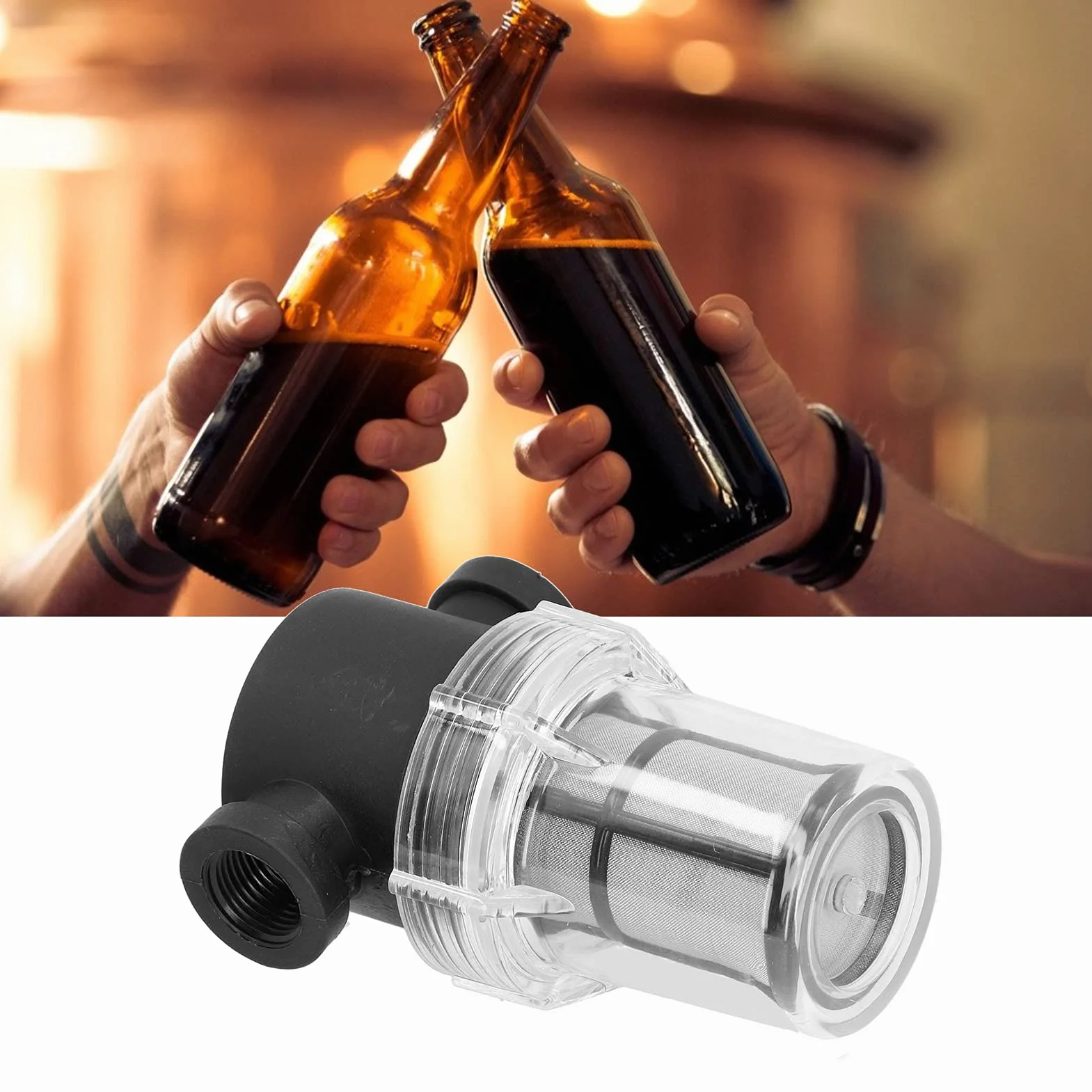 Filtr liniowy do piwa, 150 mikronów 100 oczek 150 PSI Filtr do piwa pod ciśnieniem roboczym Trwały do ​​dużych partii i piw chmielonych na sucho