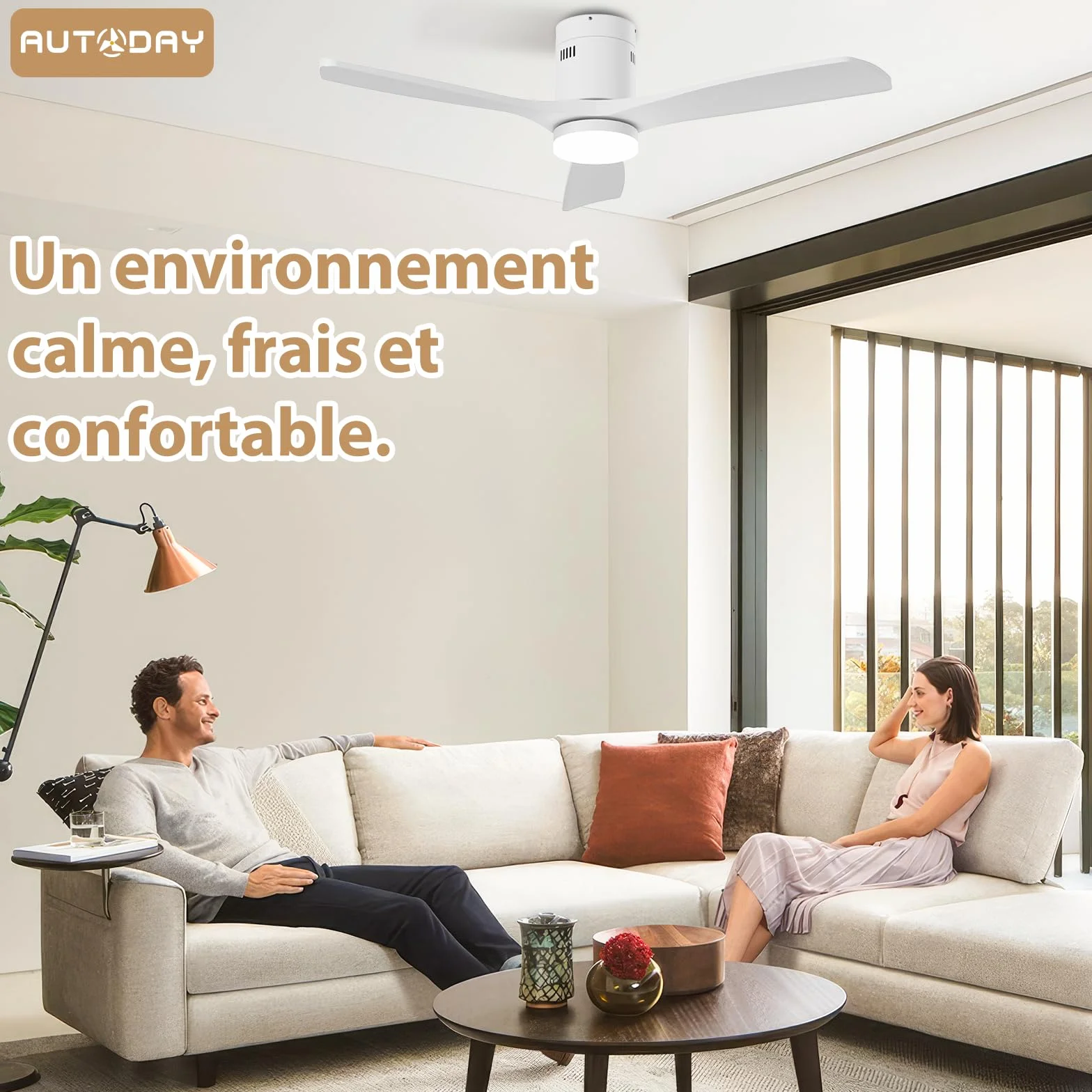 Drewniany wentylator sufitowy z oświetleniem, ściemnialne LED 24 W, cichy silnik DC 38 W, 132 cm, drewniany wentylator sufitowy z pilotem zdalnego sterowania z funkcją pamięci, 6 prędkości