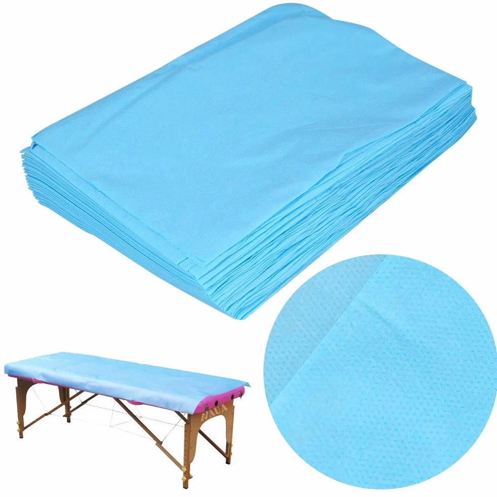 10 szt. 180 x 80 cm włóknina jednorazowe wodoodporne prześcieradło koc kosmetyczny (biały)