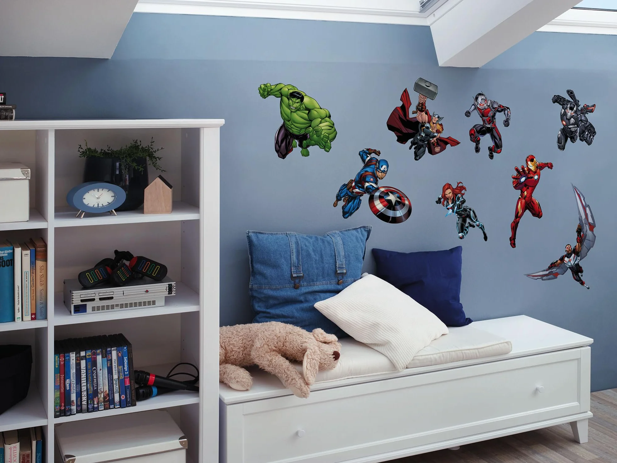 Marvel Tatuaż ścienny - Avengers Crew - rozmiar 50 x 70 cm - pokój dziecięcy, naklejka ścienna, naklejka na ścianę