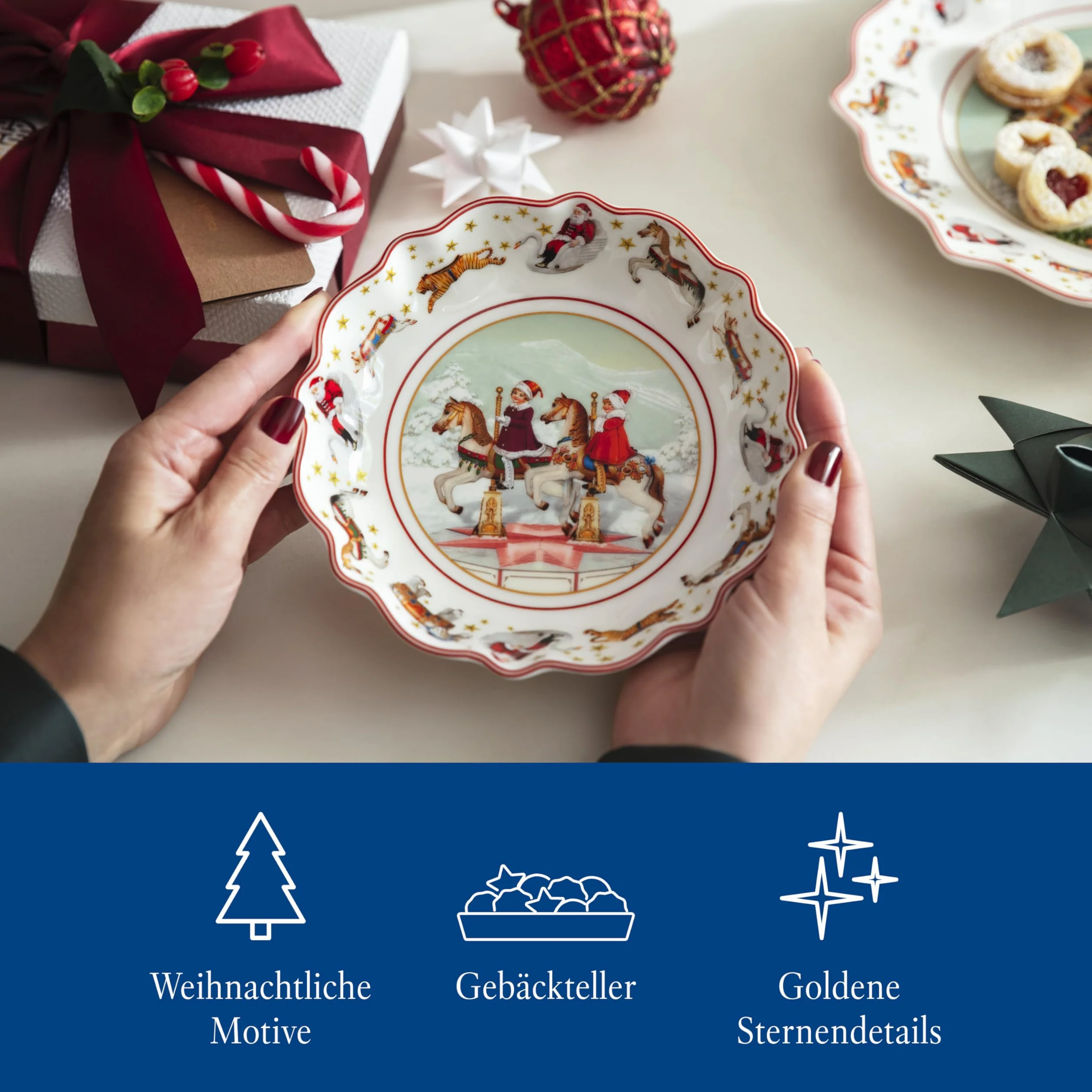 Villeroy & Boch – Annual Christmas Edition, miska mała, edycja 2024, porcelana Premium, ekskluzywny przedmiot kolekcjonerski, 16,5 x 16,5 x 3,5 cm
