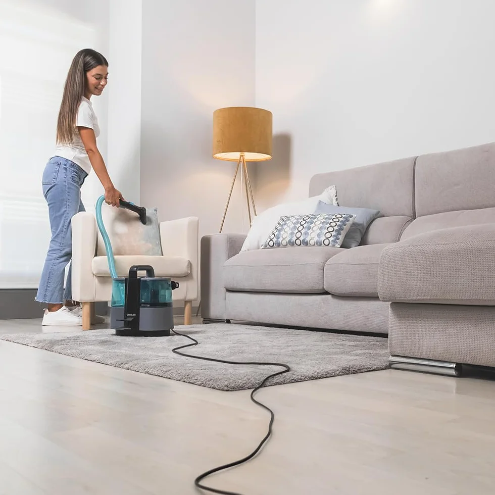 Cecotec Odkurzacz do tapicerki - dywany z kablem Conga 4000 Carpet & Spot Clean XL Advance. 600 W, 14 Kpa, 3 w 1: spryskiwanie, czyszczenie i odkurzanie, 2 zbiorniki na wodę, akcesoria do okien