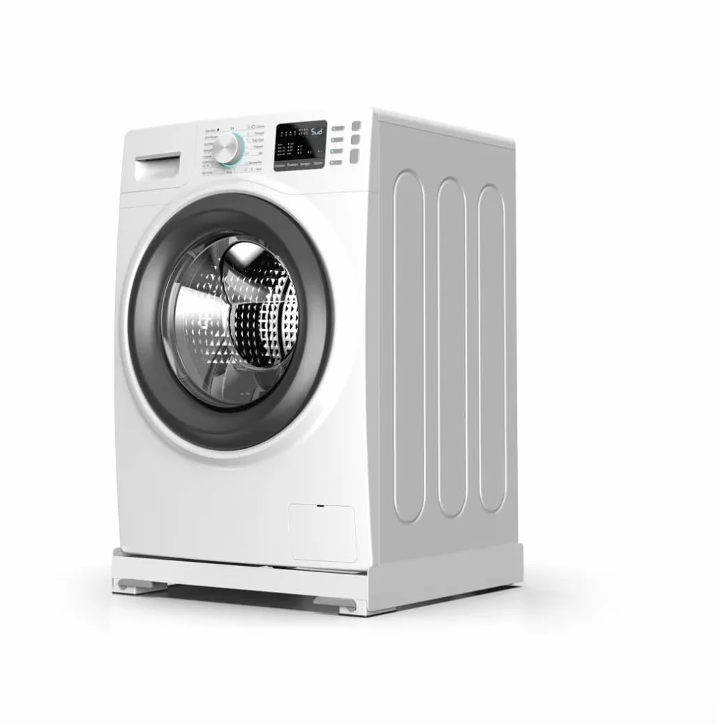 Meliconi Base Wash Evo, podstawa antywibracyjna z rolkami, do łatwego przemieszczania pralki lub suszarki, z przednimi dźwigniami hamulca, nośność 250 kg, kolor biały