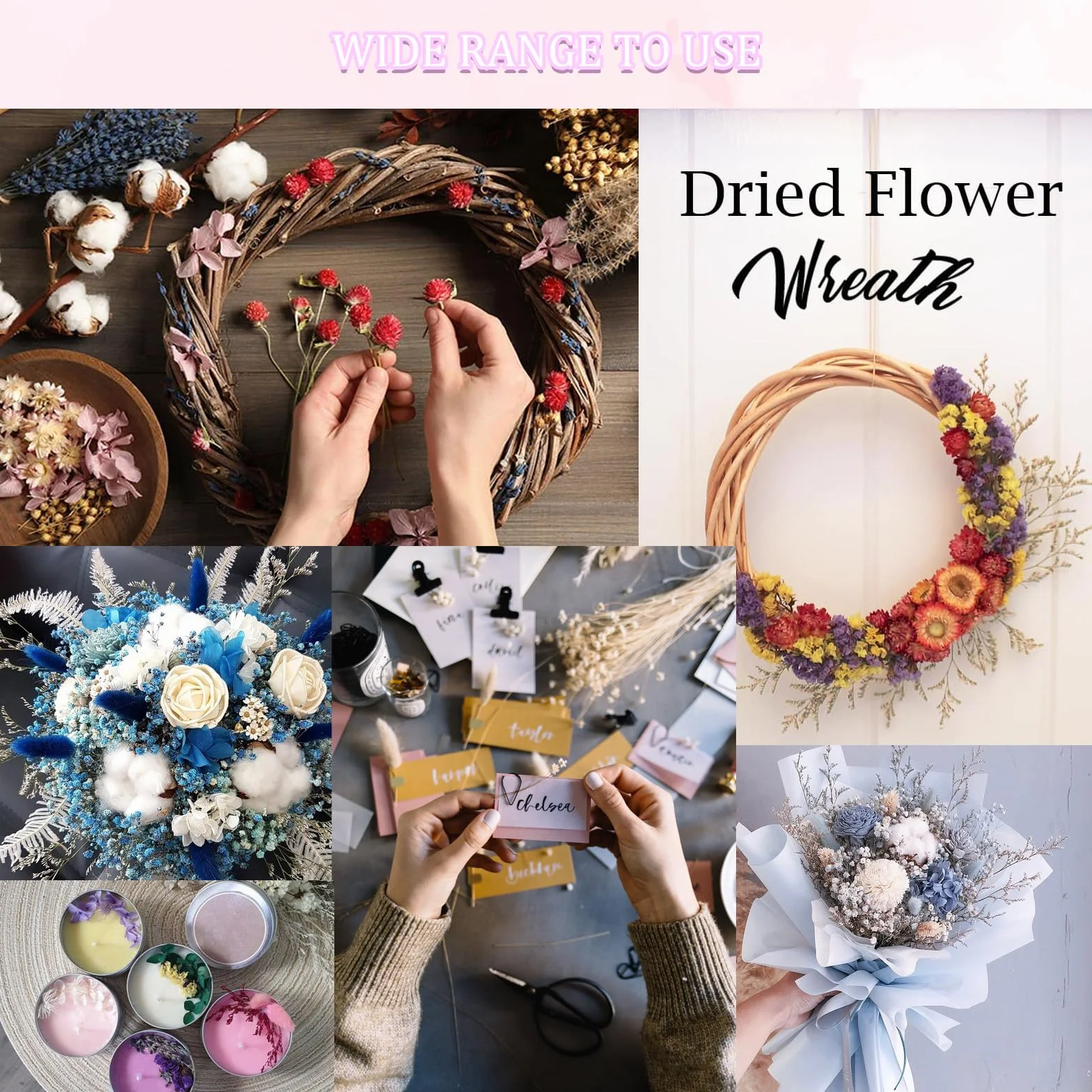 Mieszane naturalne suszone kwiaty, prawdziwe tłoczone kwiaty zestaw do biżuterii z żywicy, scrapbookingu