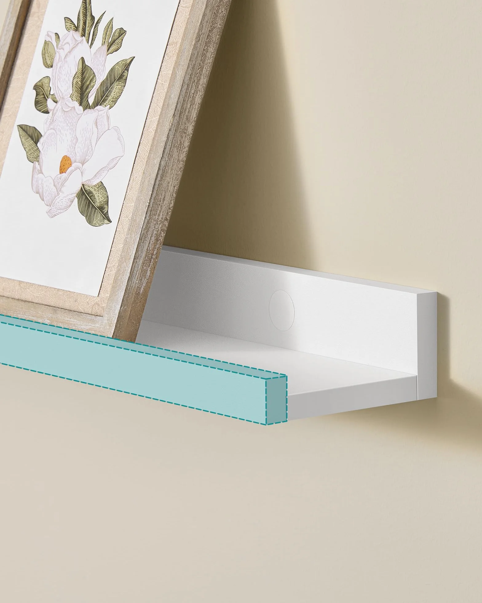 Songmics Lws38Wt Półki Ścienne, Biały, 38 x 10cm