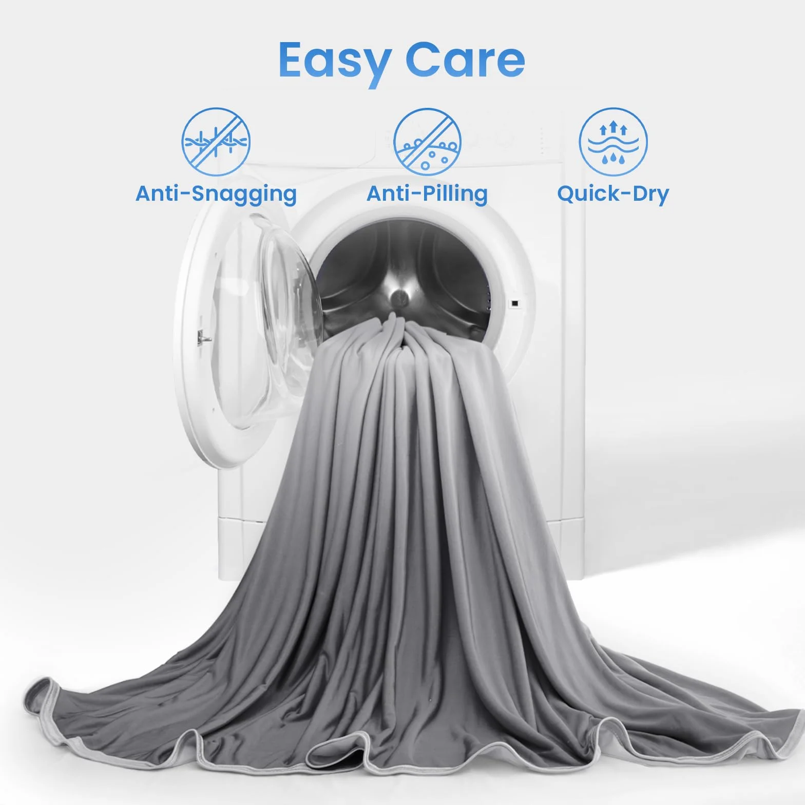 Elegear Q-Max 0,5 Arc-Chill 3.0, chłodzący koc na łóżko, sofę, krzesło, podróż, dla dorosłych, dzieci, do spania na gorąco, komfort, lekki, podwójny, 150 x 200 cm, szary gradientowy