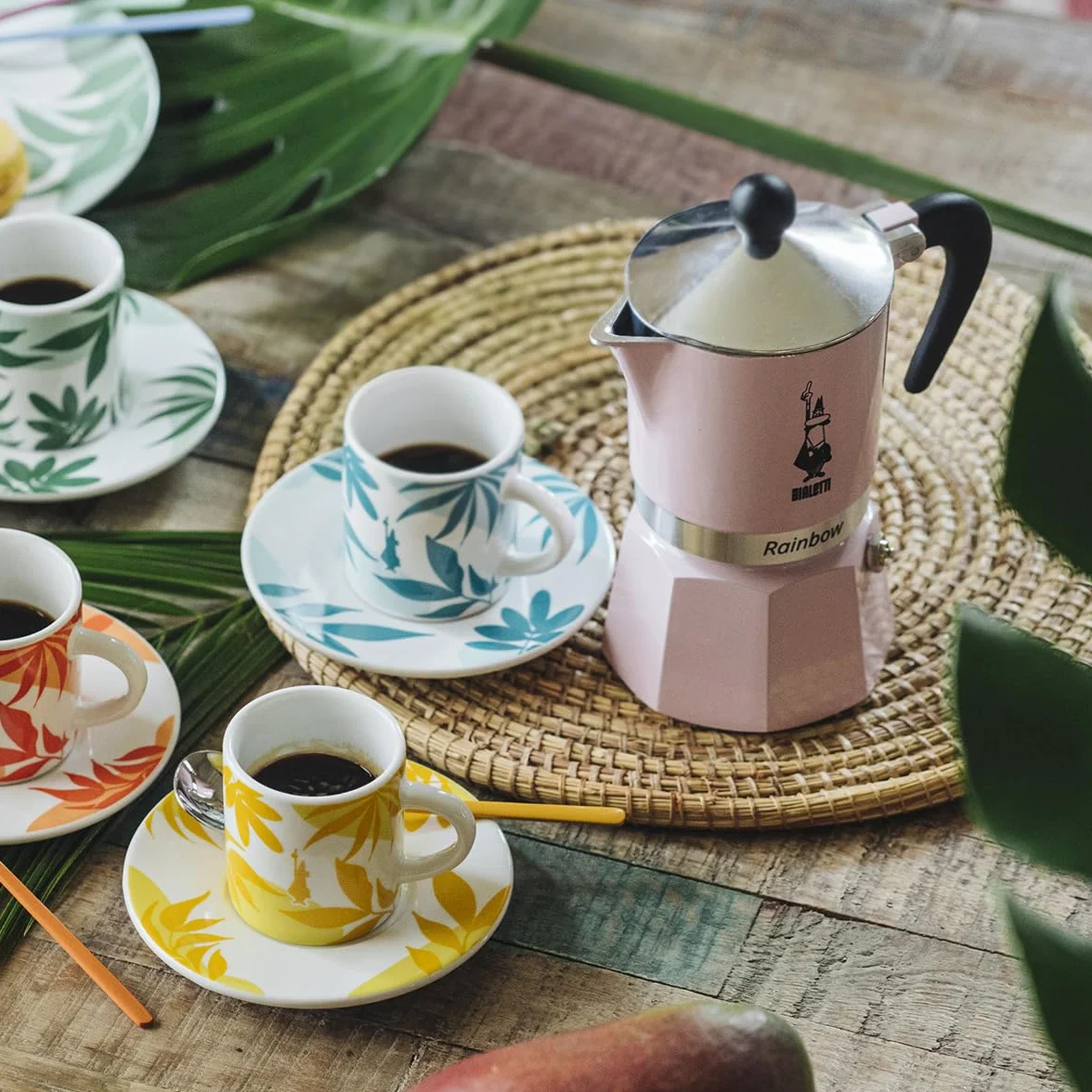 Bialetti Tęczowy ekspres do kawy 6 filiżanek różowy