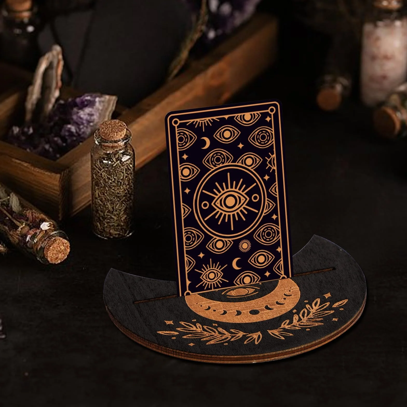 Drewniana czarna tablica Ouija 30 x 18 cm klasyczne tablice dyskusyjne z planszetką, metafizyczna tablica duchowa wiccan prezenty