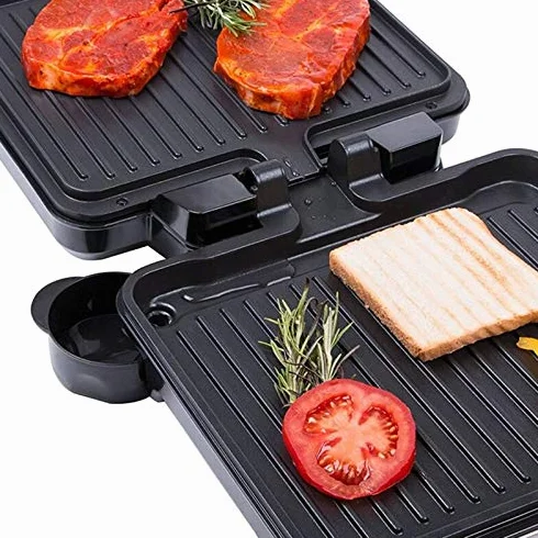 TZS First Austria Elektryczny grill stołowy, toster, 1800 W, otwierany pod kątem 180°, regulacja temperatury, regulowany termostat, toster z lampkami grzewczymi