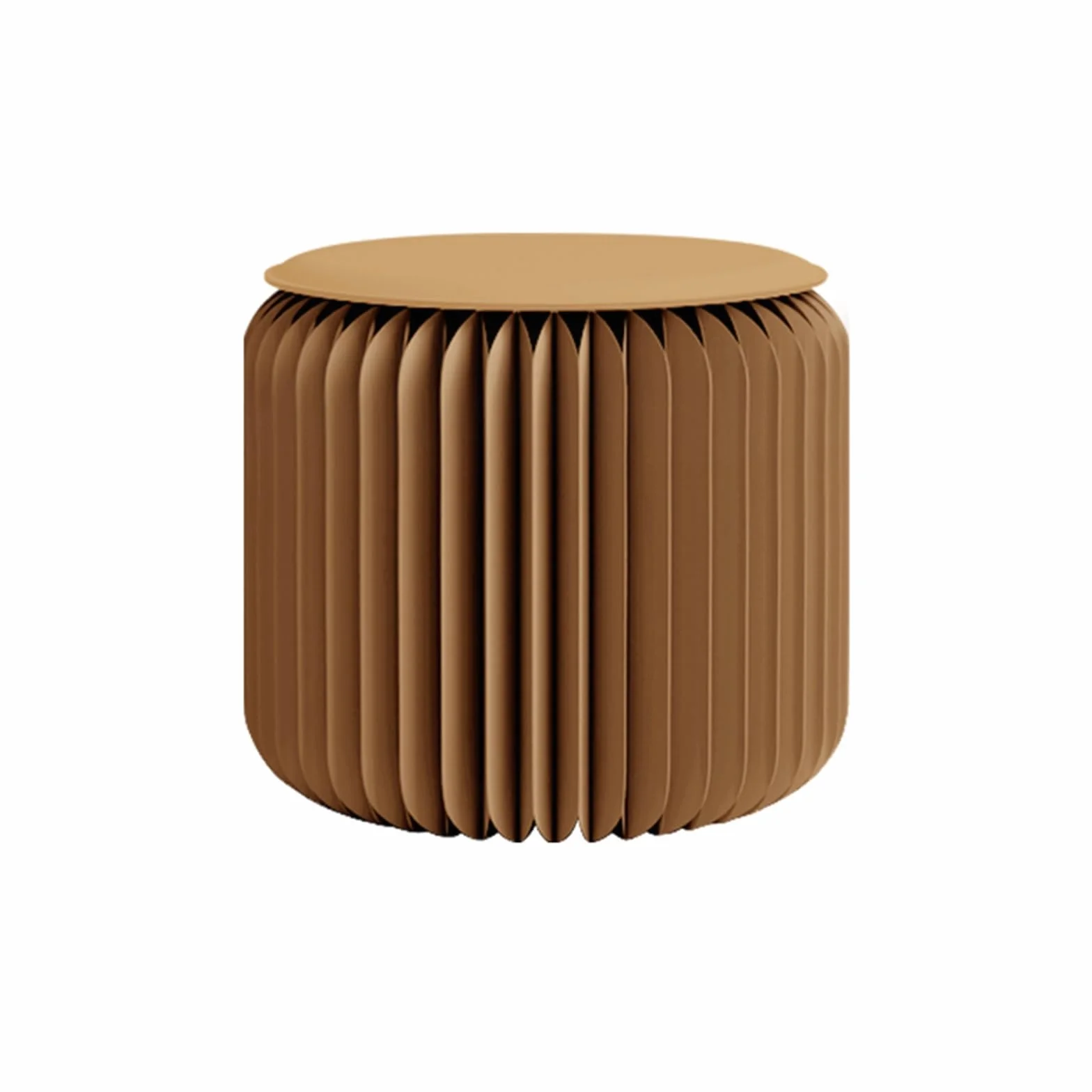 Travel Chair, Accordion-style Portable Folding Paper Stool, Kraft Paper Leisure Multifunctional Side Table, Suitable for Business Office/offline Exhibition/art Exhibition/coffee Shop(Brown,X-Large)