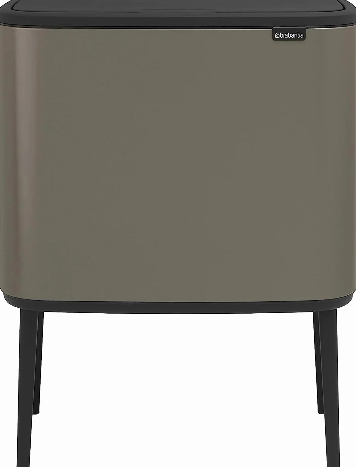 Brabantia - Bo Touch Bin 23+11L - Duży Kosz na Śmieci do Kuchni - Otwieranie Soft-Touch - Podwójny Kosz z Wyjmowanymi Wewnętrznymi Wiadrami - Dołączone Worki na Śmieci - Platinum - 54 x 31 x 68 cm