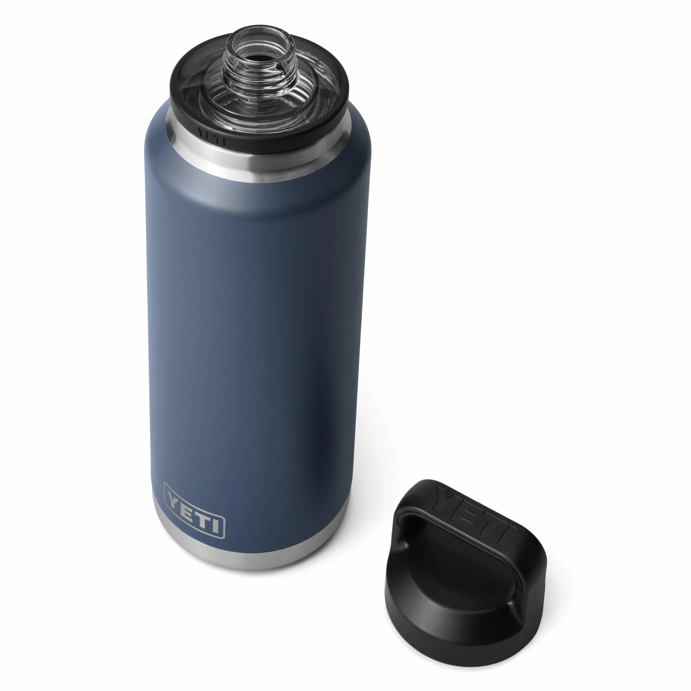 YETI Rambler Bottle Chug, Vaccum Insulated Stainless Steel Bottle with Leakproof Chug Cap, Navy, 46 oz (1.3 L)