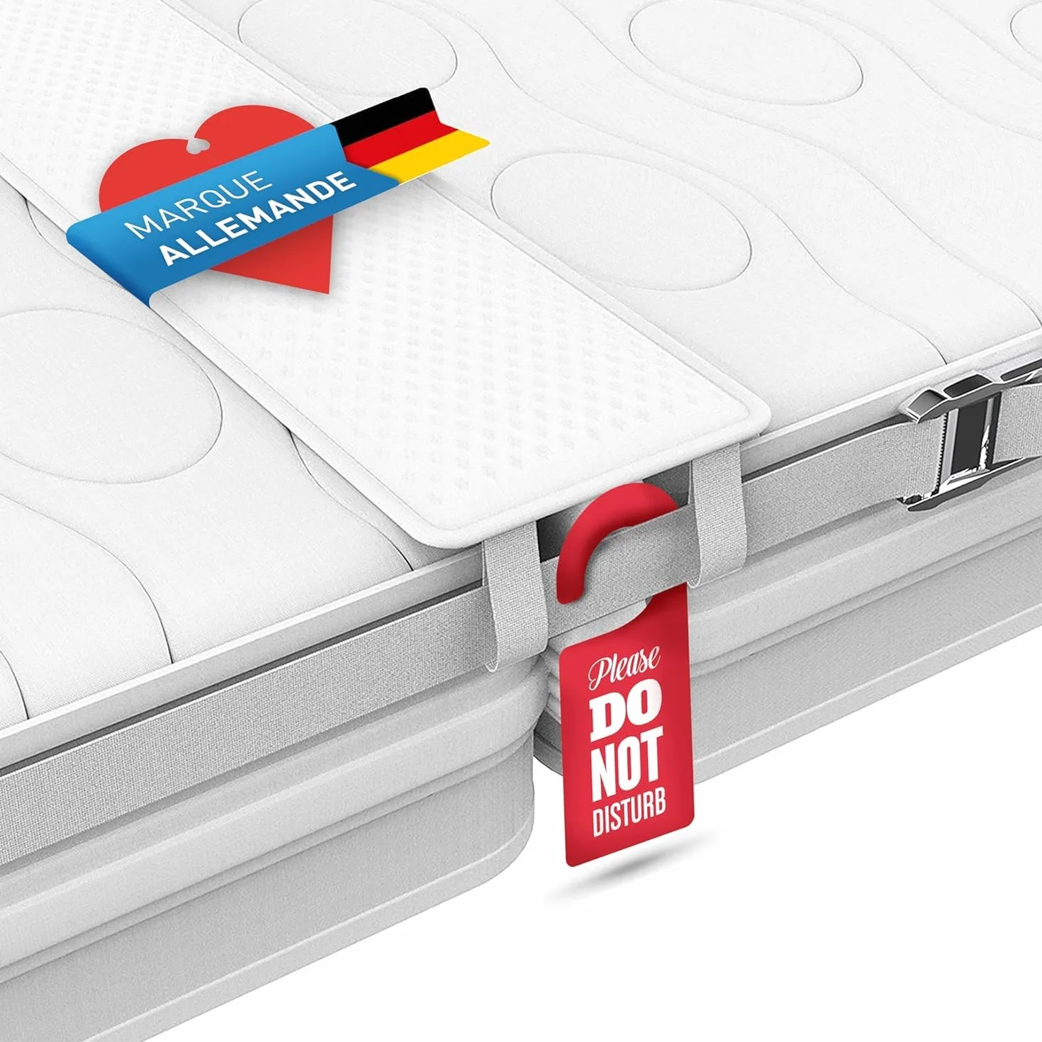 FLIPLINE Mostek miłości do materacy All-IN-ONE zestaw premium [200 x 18 cm] dla rodzin i par z pokrowcem odpornym na pęknięcia, paskiem mocującym i torbą transportową – klin do materacy wypełniacz szczelin